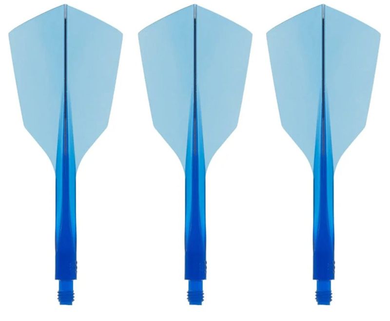 Condor Dart Flights Shafts AXE 120 Blau Transparent Narrow Flights