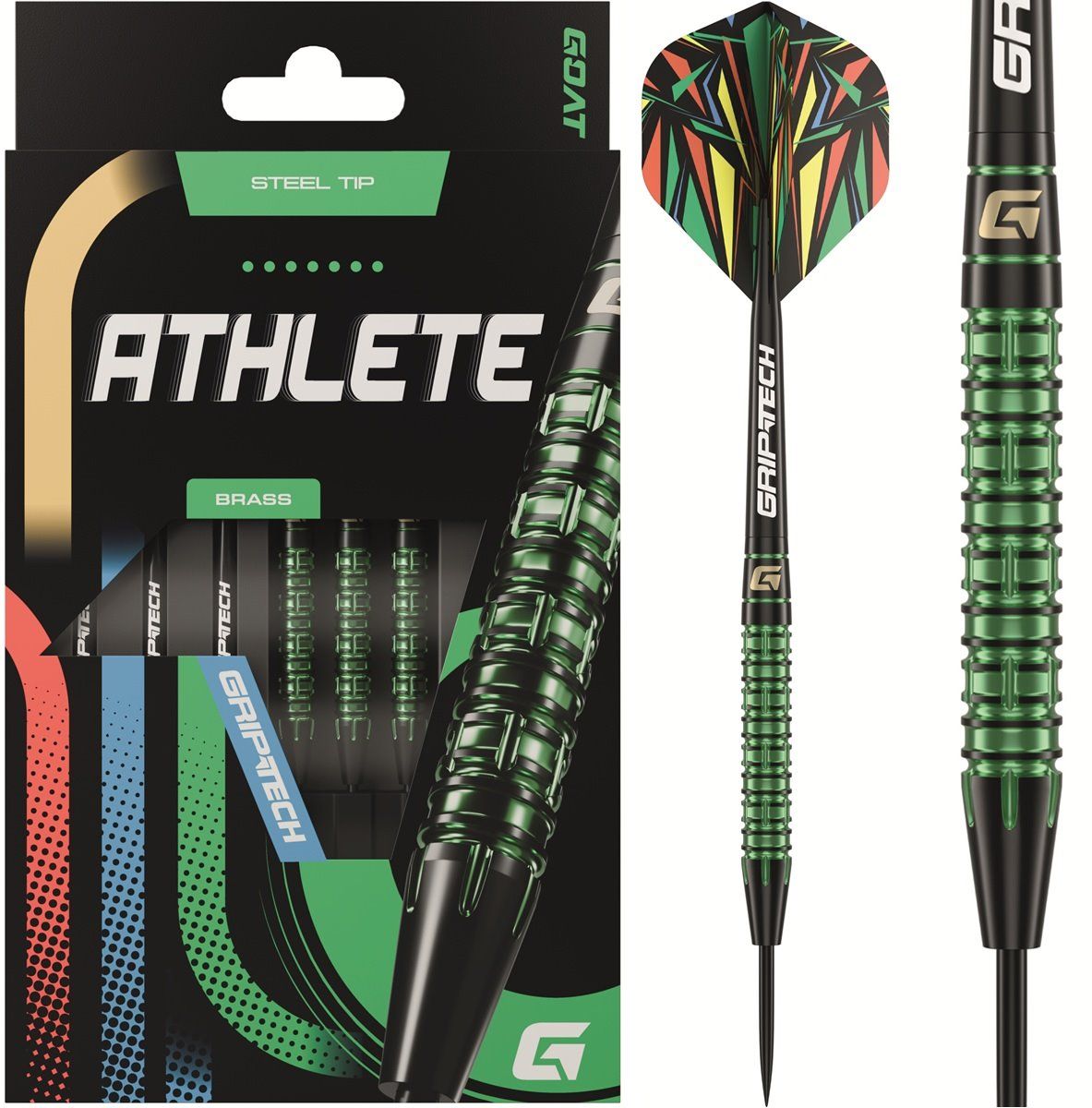 GOAT Athlete Green Brass Steeldarts 10 Gramm Steeldarts