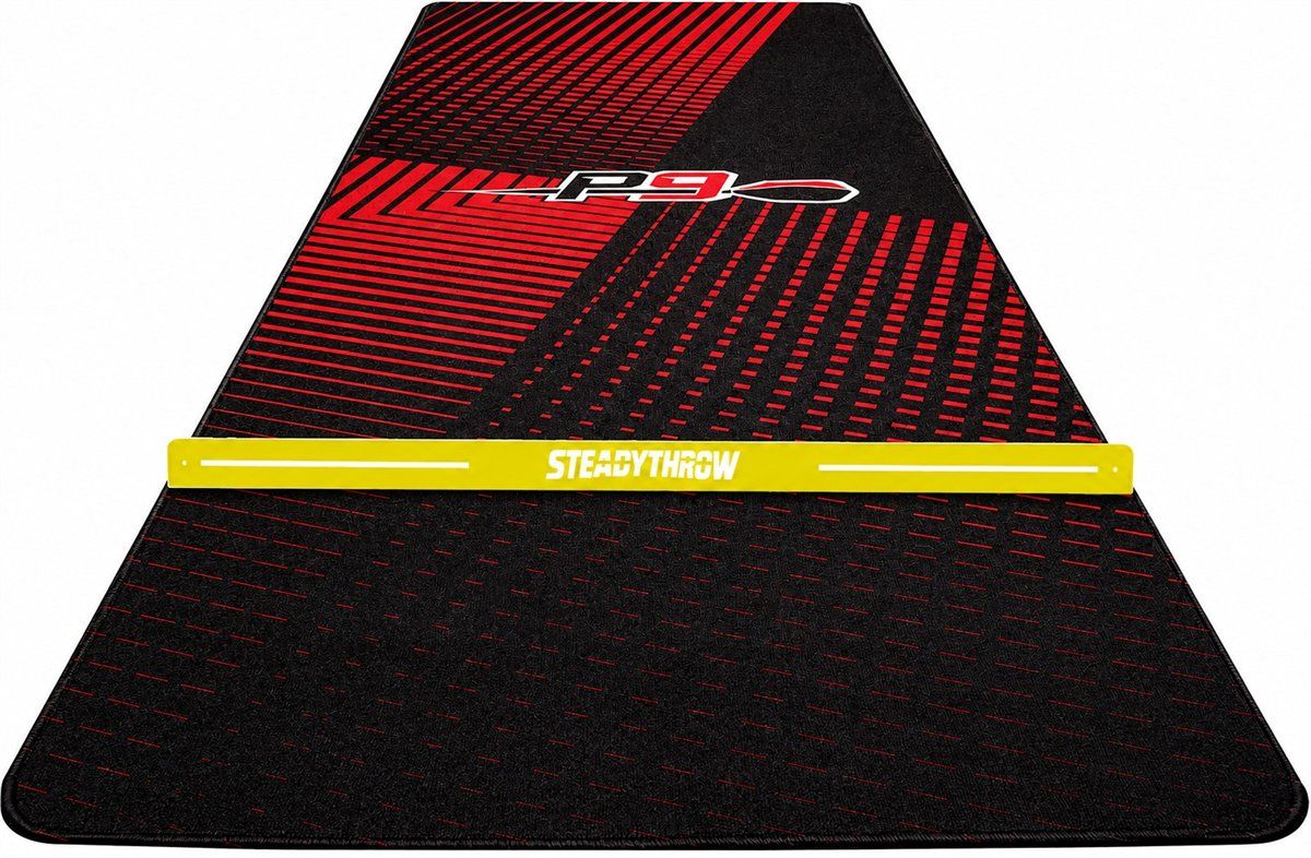 SteadyThrow Lite Oche mit Klettband für Dartteppiche von 60 bis 90 cm Breite Abwurflinie