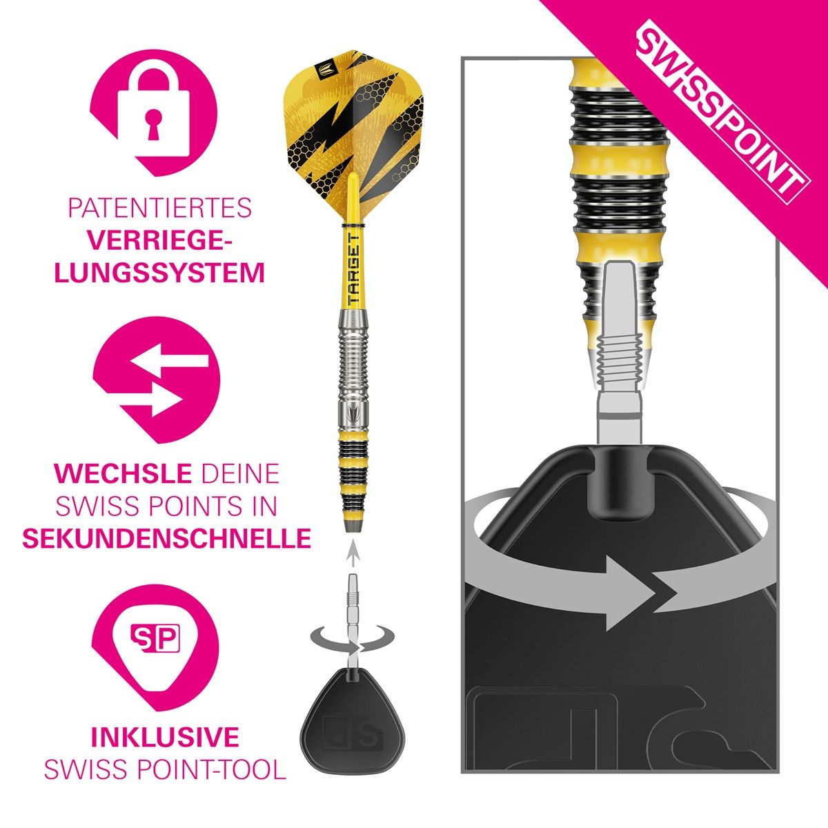 Target Buzz SP 03 90% Steeldarts 23/25 Gramm Steeldarts