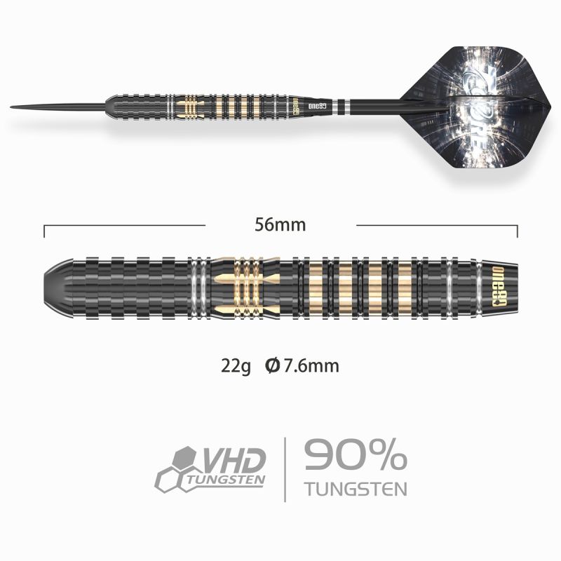 ONE80 T-Core TC2 Steeldarts 22 Gramm Steeldarts