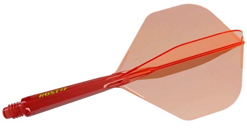Cuesoul Dart Flight/Shaft ROST 77 Transparent Rot Big Standard Flights