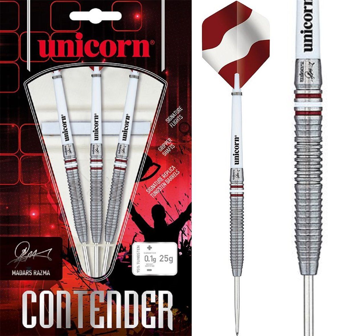 Unicorn Contender Madars Razma 95% Steel Dart 25 Gramm Steeldarts