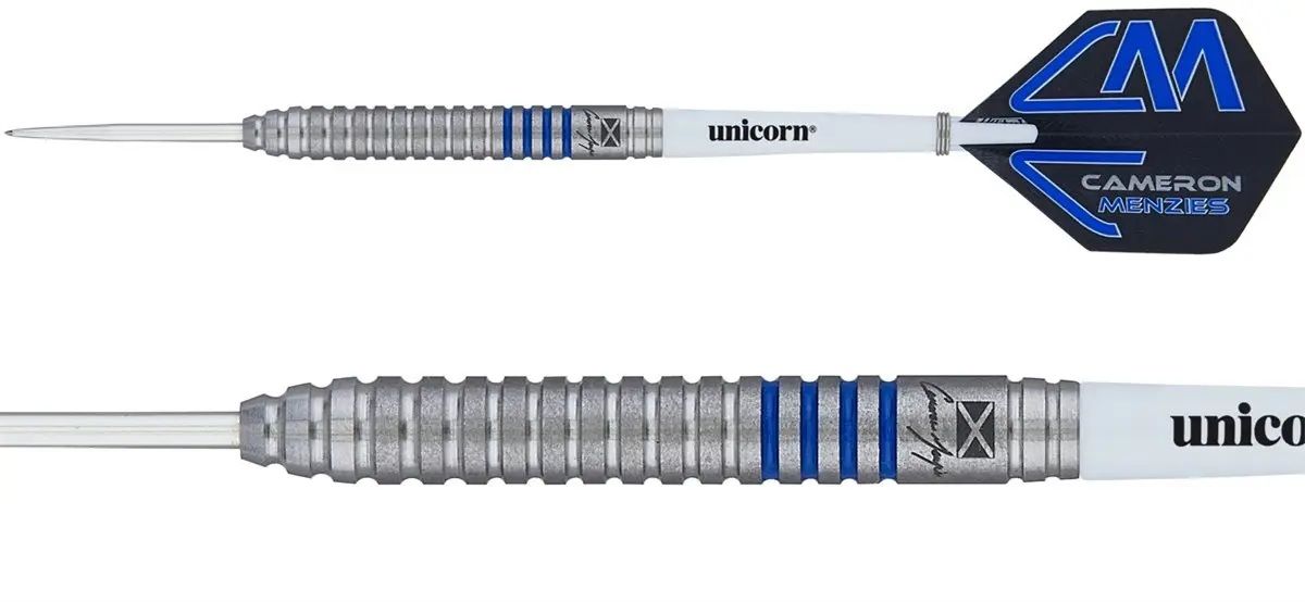 Unicorn Contender Cameron Menzies 90% Phase 2 Steeldarts 21/23/25 Gramm Steeldarts