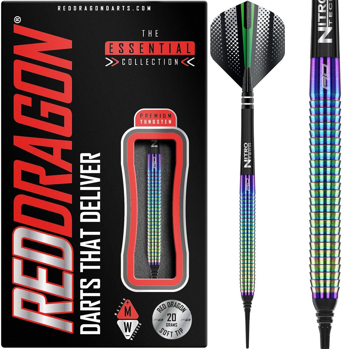 Reddragon Razor Edge Spectron Rainbow Softdarts 20 Gramm Softdarts