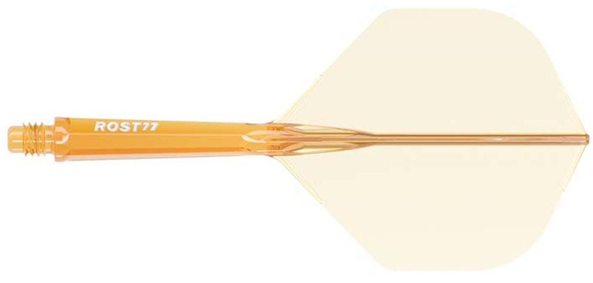 Cuesoul Dart Flight/Shaft ROST 77 Transparent Orange Small Standard Flights