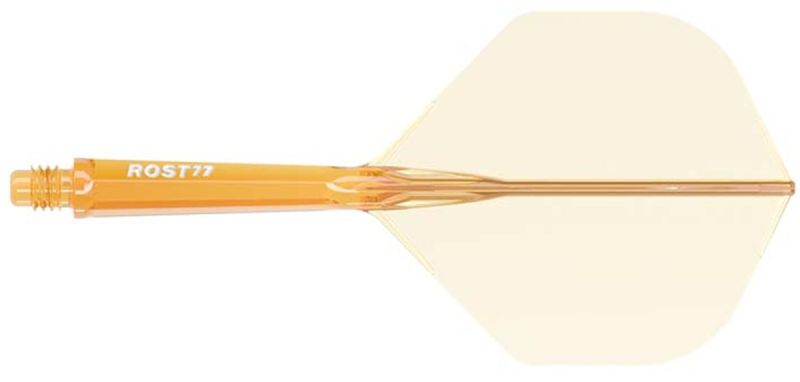 Cuesoul Dart Flight/Shaft ROST 77 Transparent Orange Small Standard Flights