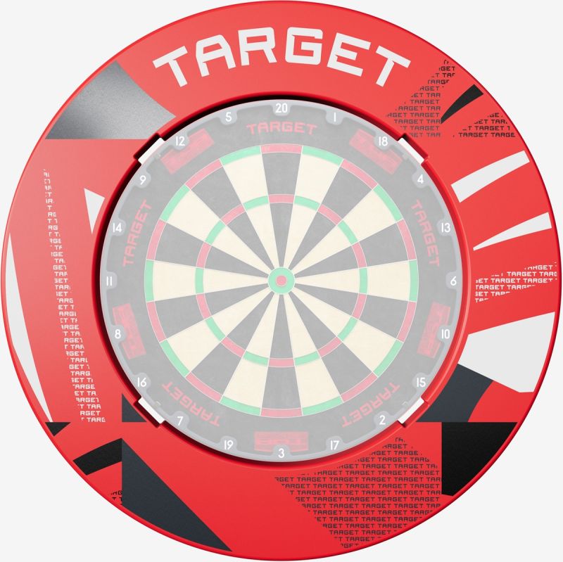 Target Patterned Notched Surround Catchring Schwarz/Rot/Grau Auffangring