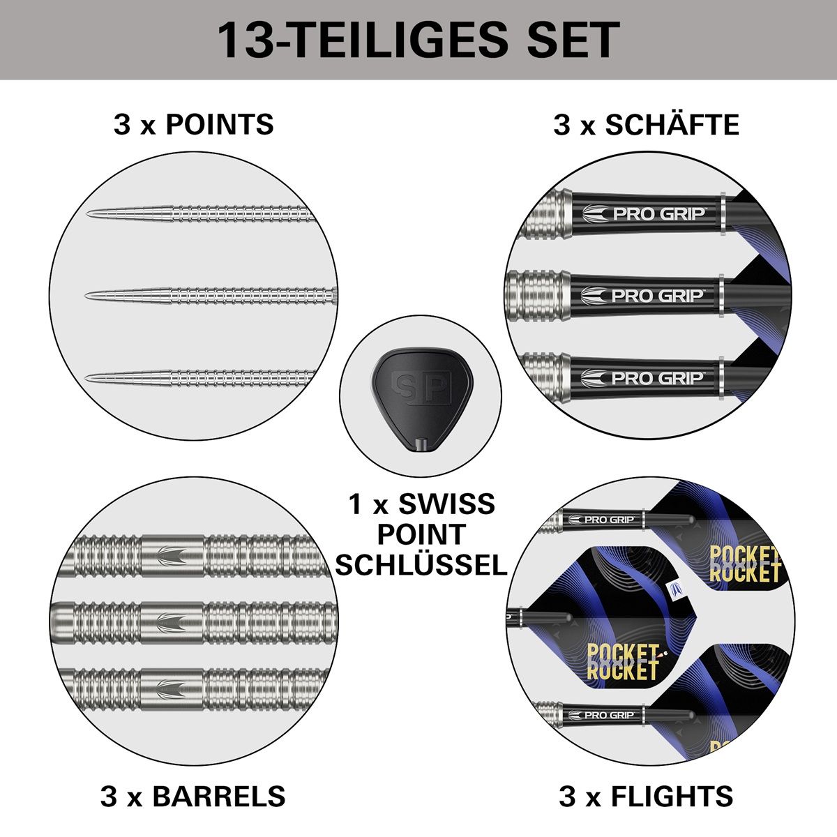 Target Justin Hood SP 90% Steeldarts 23 Gramm Steeldarts