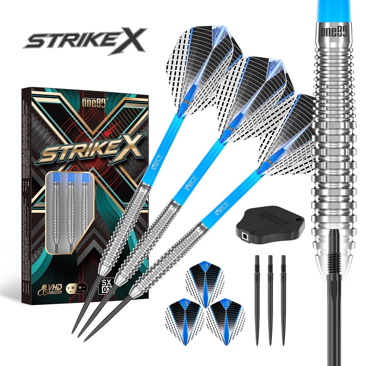 ONE80 Strike X SX03 90% Steeldarts 21/23/25 Gramm Steeldarts