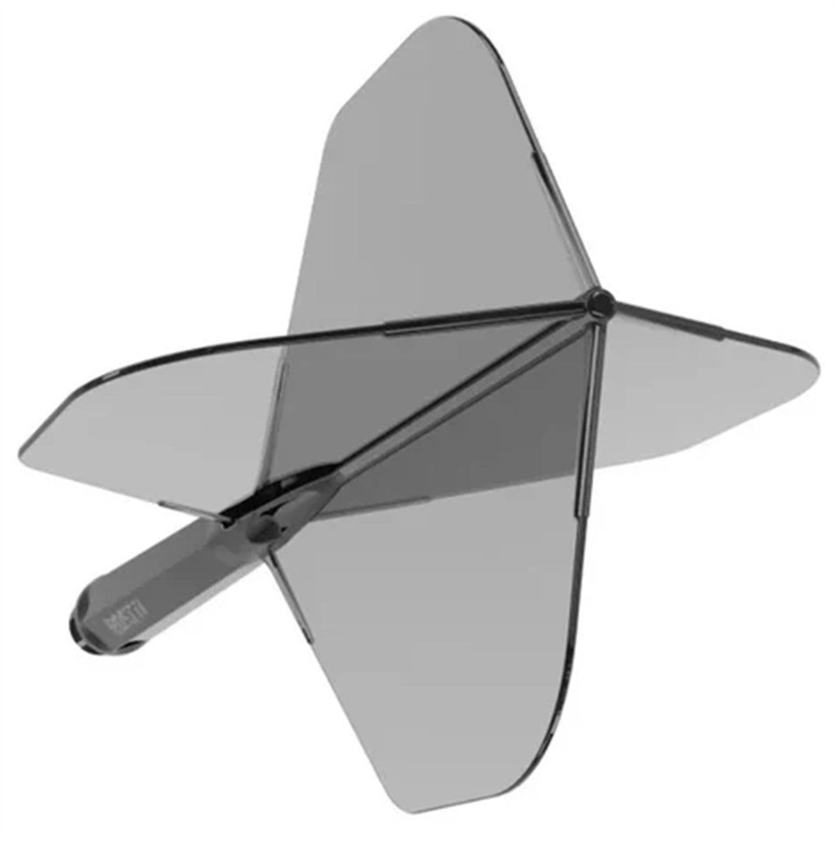 Cuesoul Dart Flight/Shaft ROST 77 Transparent Schwarz Small Standard Flights
