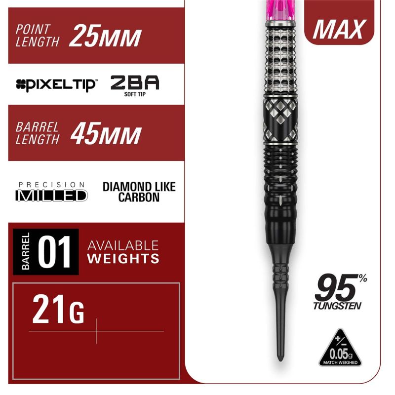 Target Cathy Leung Charis G5 MAX 95% 2BA Softdarts 21 Gramm Softdarts