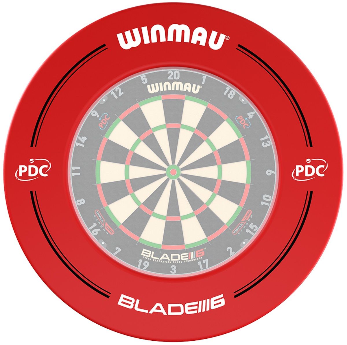 1 tlg. Winmau PDC Rot Catchring Dart Surround Auffangring