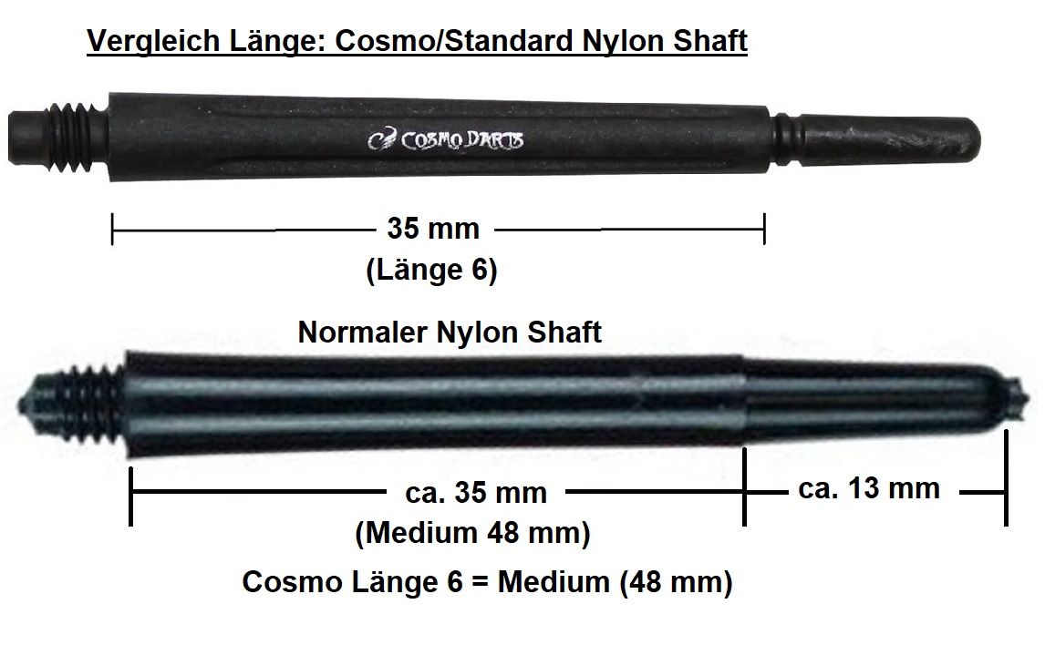 Cosmo Darts Carbon Fit Shafts Hybrid Spinning Shafts