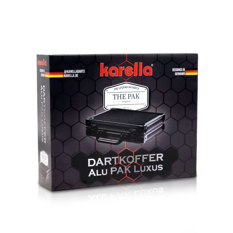 Karella Schwarzer Dartkoffer für 2 Dart Pfeile Sets Aufbewahrung Koffer
