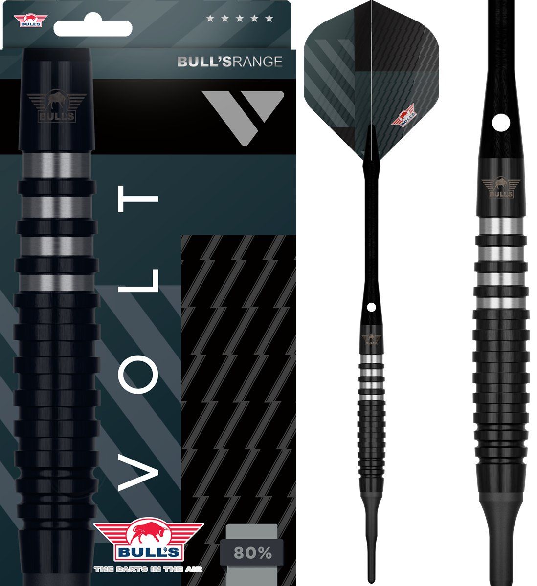 Bull´s Volt Black 80% Softdarts 18 Gramm Softdarts