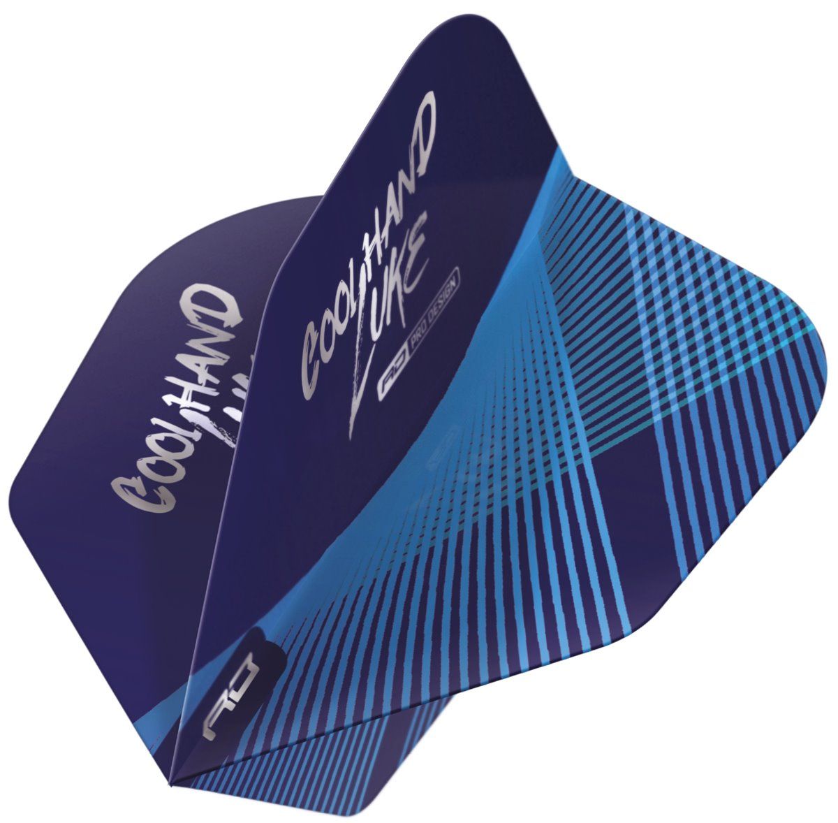 Reddragon Dartflight RD Pro Player Coolhand Luke Blue & Silver No. 6 Shape Flights