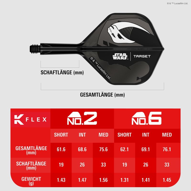 Target K-Flex Star Wars Mandalorian Shaft/Flight System Geschenk Set Standard No2 Shafts