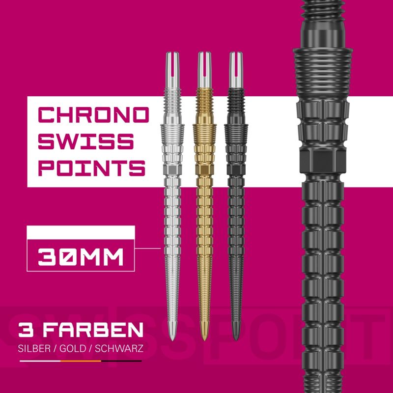 Target Chrono Storm Swiss Point 30/35/42 mm Gold/Schwarz/Silber Wechselspitzen