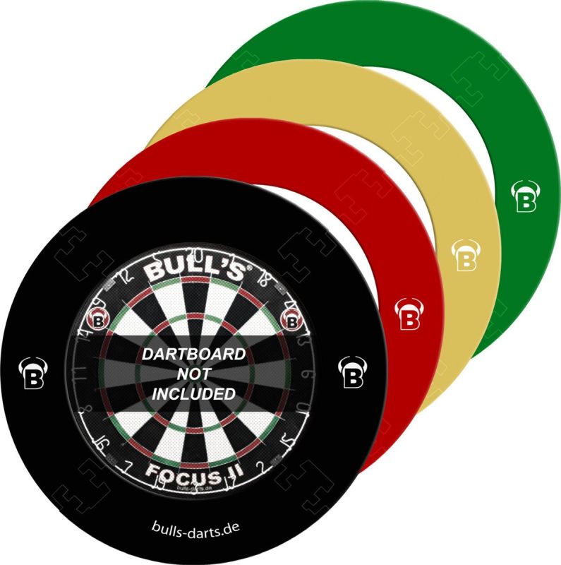 4 tlg. Bull's Quarterback Surround schwarz rot creme Dart Wandschutz