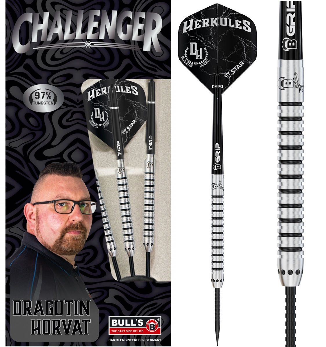 BULL'S Champions Dragutin Horvat Steeldarts 21 Gramm Steeldarts