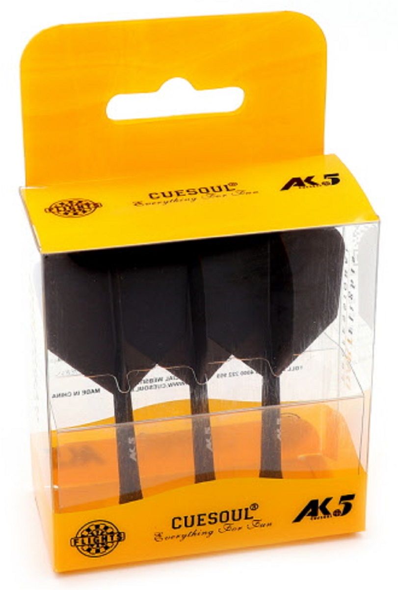 Cuesoul Dart Flight/Shaft AK5 Schwarz Big Wing Flights