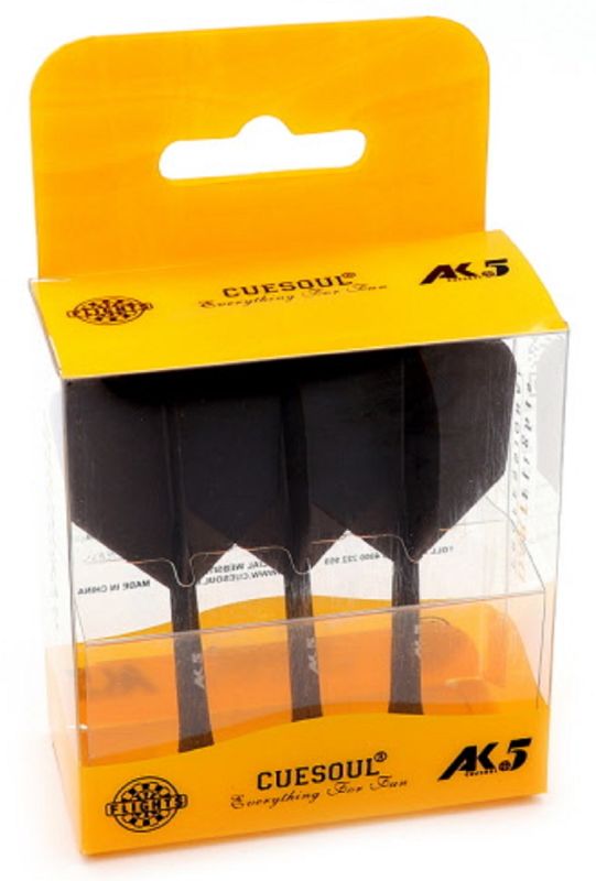 Cuesoul Dart Flight/Shaft AK5 Schwarz Big Wing Flights