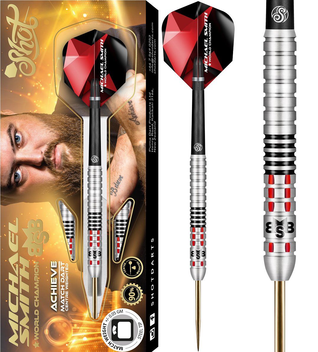 Shot Michael Smith Achieve Steeldarts 90% 21/22/23/24/25/26 Gramm Steeldarts