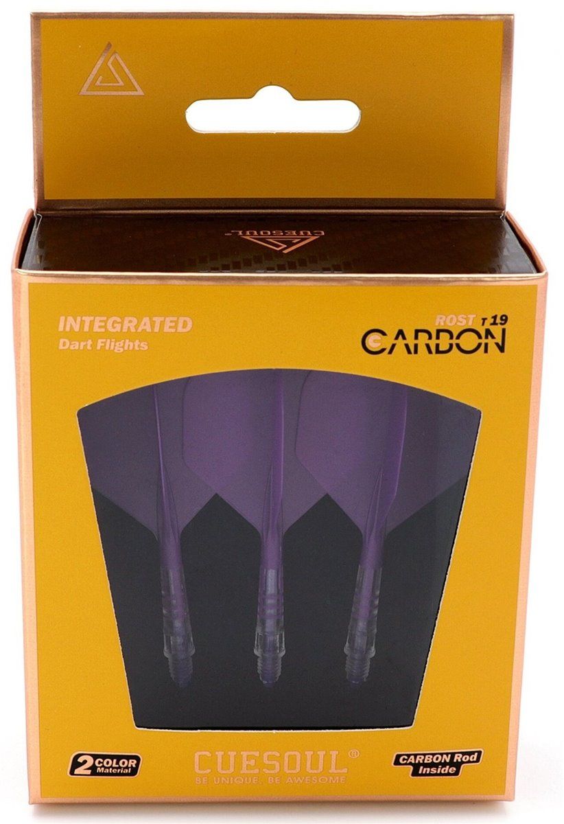 Cuesoul Dart Flight/Shaft ROST T19 Carbon Shaft Lila/Lila Standard Flights