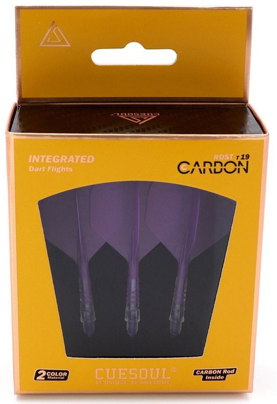 Cuesoul Dart Flight/Shaft ROST T19 Carbon Shaft Lila/Lila Standard Flights