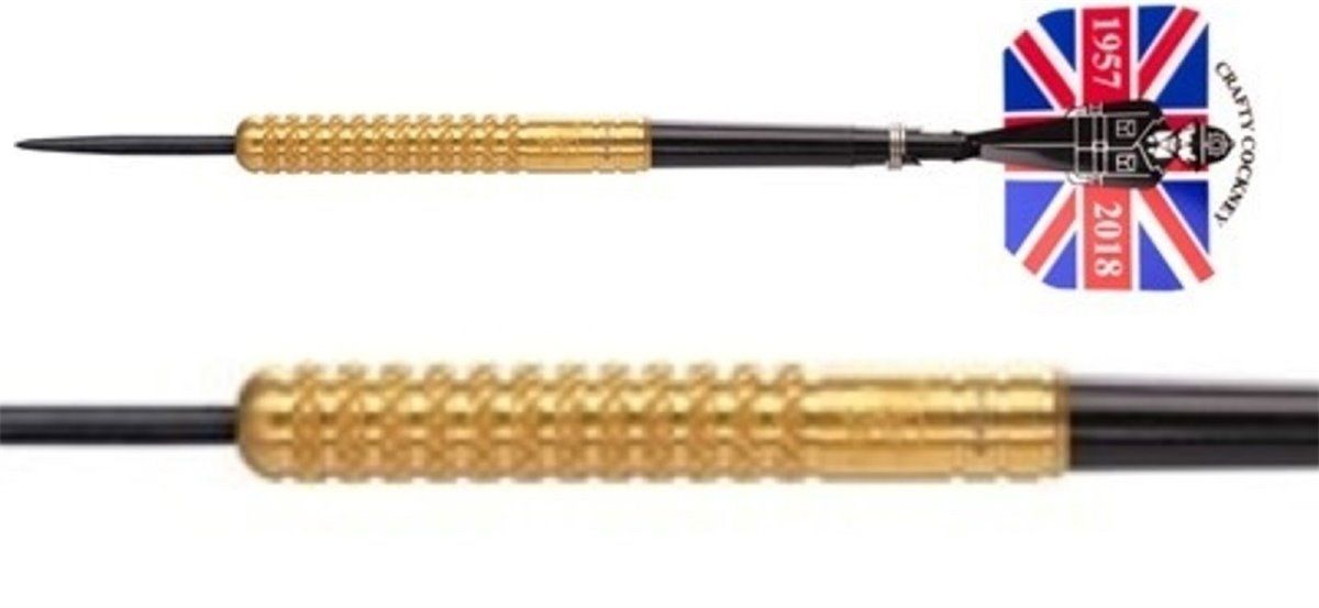 Eric Bristow Crafty Cockney Gold Knurled Steeldarts 21/23/25 Gramm Steeldarts