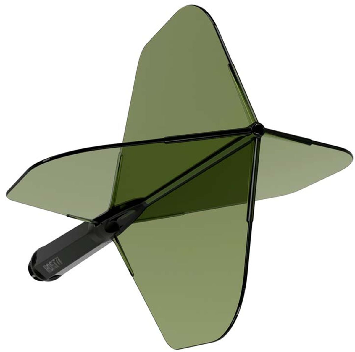 Cuesoul Dart Flight/Shaft ROST 77 Transparent Dunkel Grün Small Standard Flights