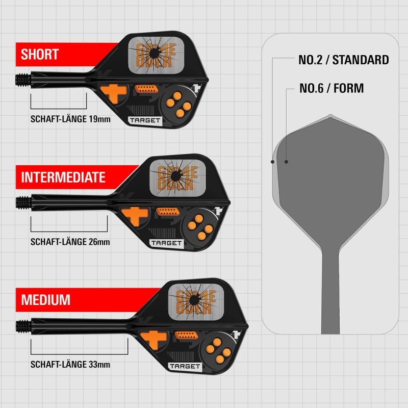 Target K-Flex Game Over Shaft/Flight System Shape No6 Shafts