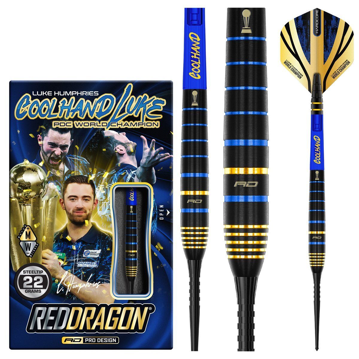 RedDragon Luke Humphries TX4 Avenger 90% Steeldarts 22/24 Gramm Steeldarts