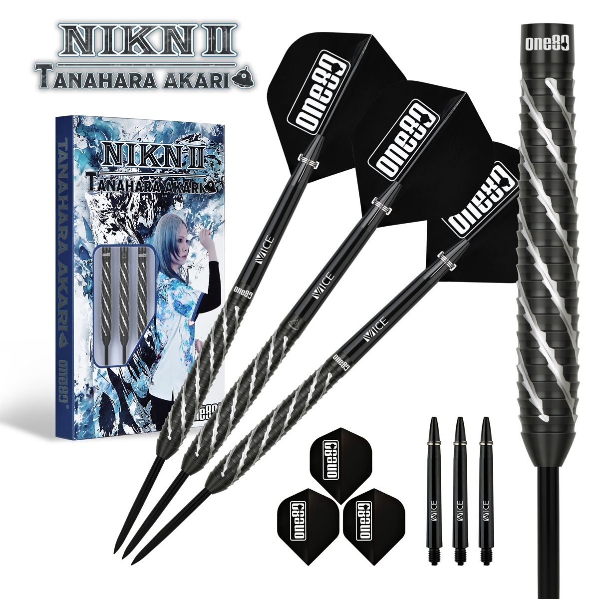 ONE80 Akari Tanahara V2 90% Steeldarts 23 Gramm Steeldarts