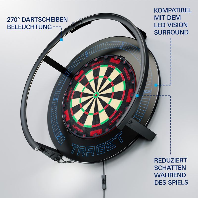 Target Corona Vision 2 Lighting System für Dartboards Dartscheiben Boardzubehör