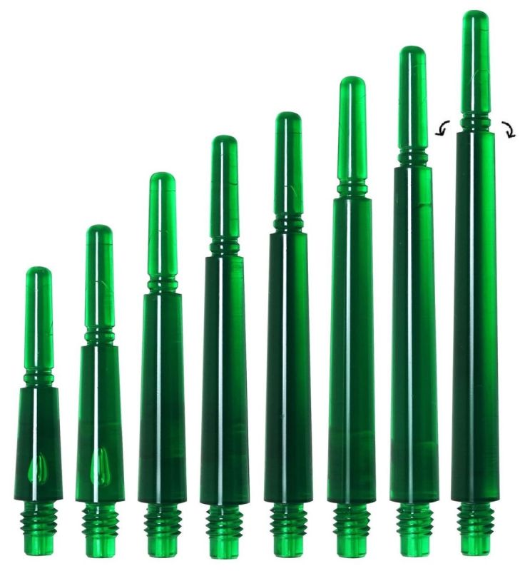 Cosmo Darts Fit Shafts Gear Normal Spinning KLAR Grün Shafts
