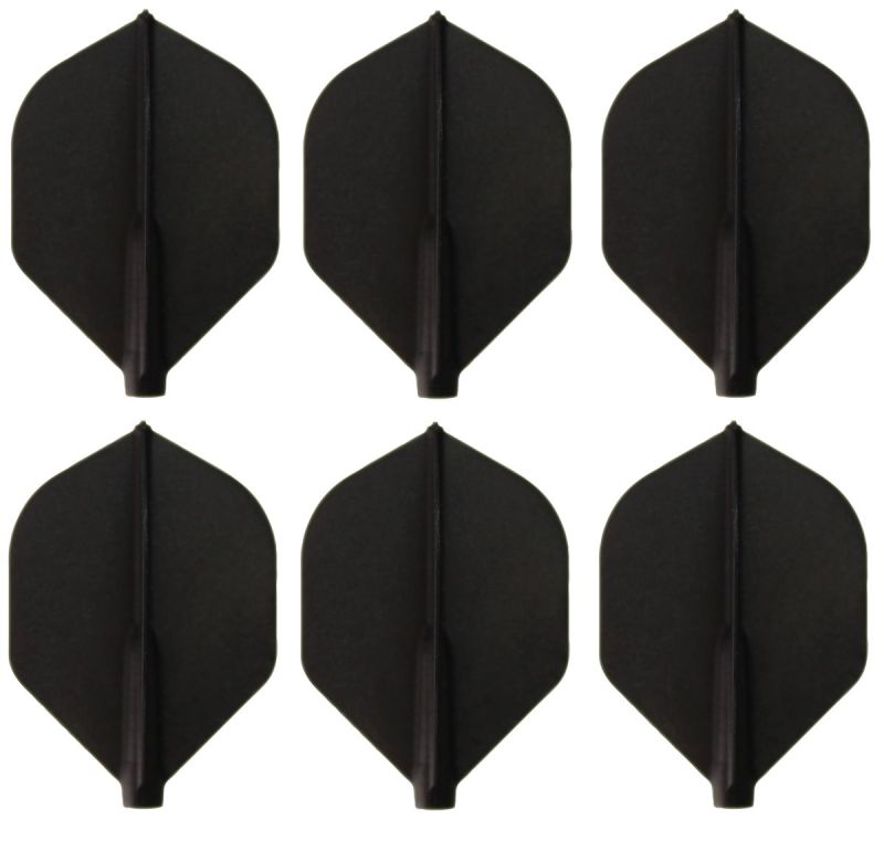 2 Set Cosmo Darts Fit Flights Schwarz Rocket Flights