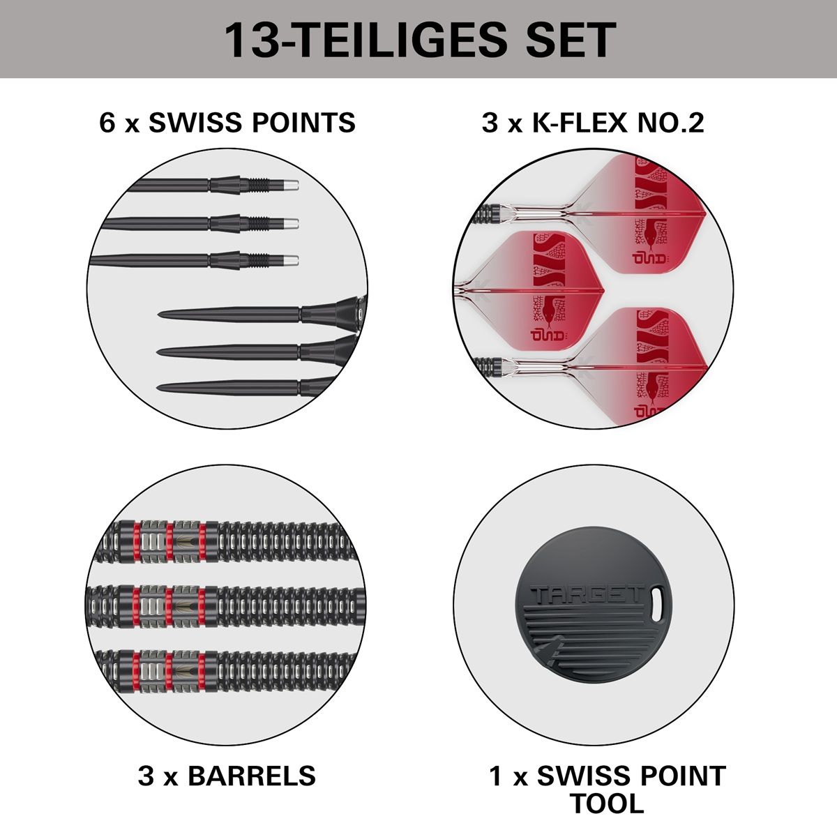 Target Nathan Aspinall 95K Swiss Point 95% Steeldarts 22/24/26 Gramm Steeldarts