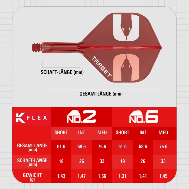 Target K-Flex Nathan Aspinall Shaft/Flight System Shape No6 Shafts