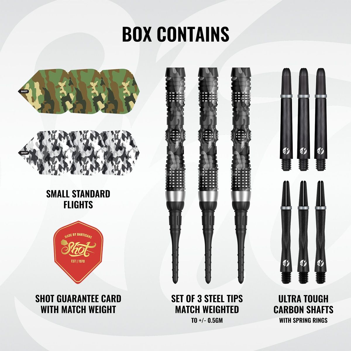Shot! Camo Longshot 95% Softdarts 20 Gramm Softdarts
