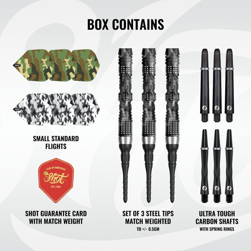 Shot! Camo Longshot 95% Softdarts 20 Gramm Softdarts