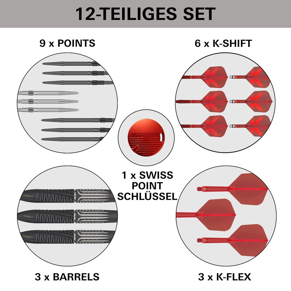 Target Shift SP 90% Steeldarts 23/24/25 Gramm Steeldarts