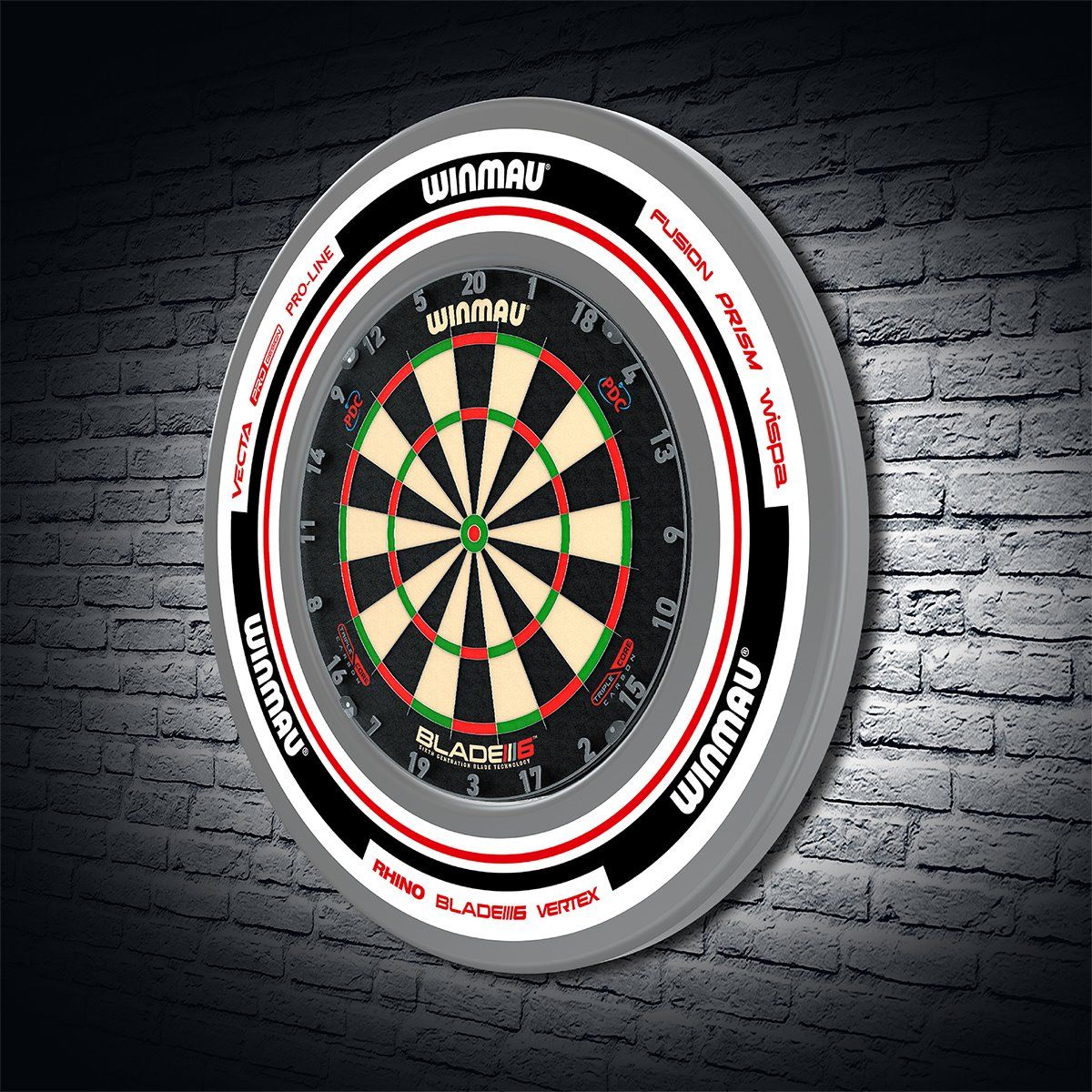 1 tlg. Winmau Advance Weiß/Rot Catchring Dart Surround Auffangring