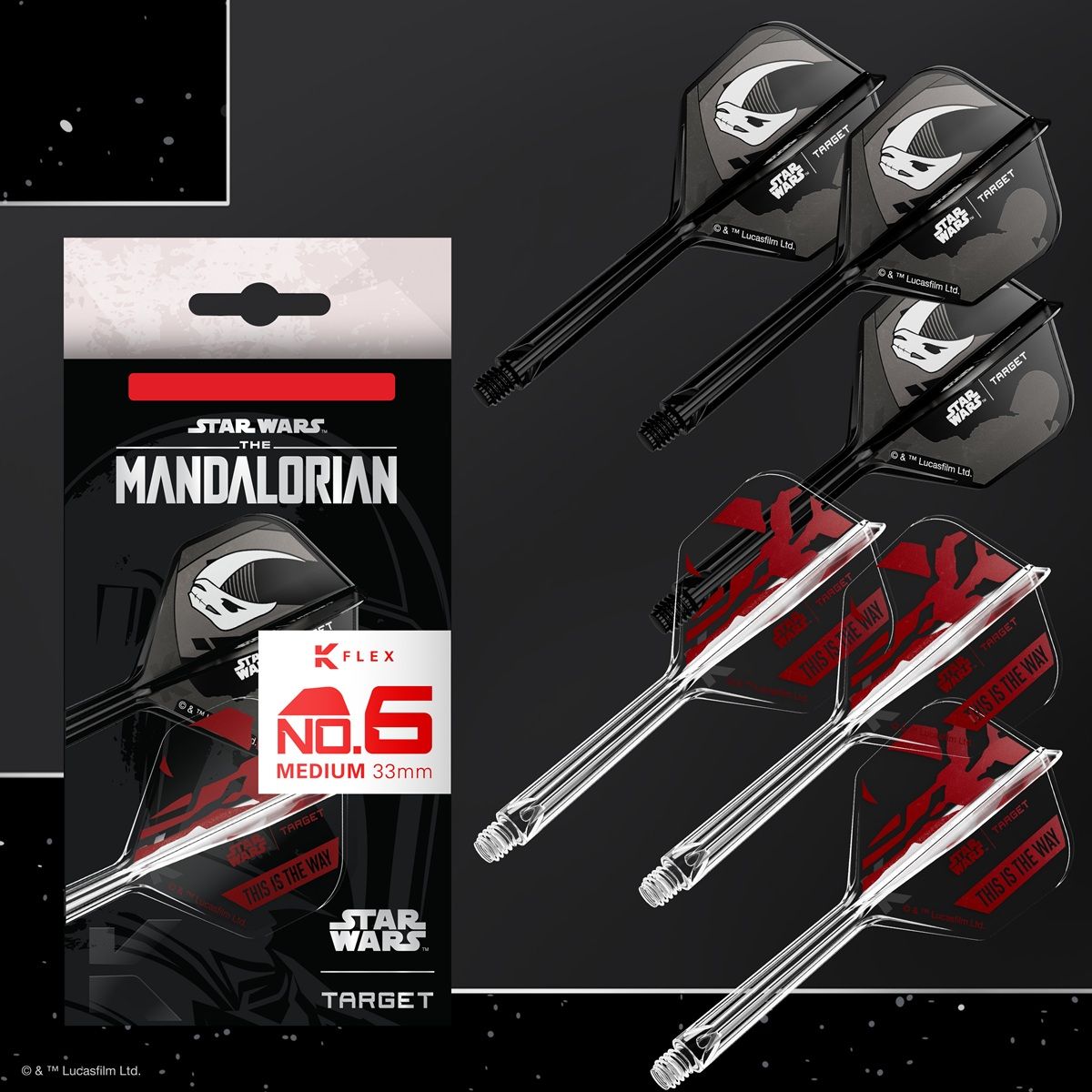 Target K-Flex Star Wars Mandalorian Shaft/Flight System Geschenk Set Shape No6 Shafts