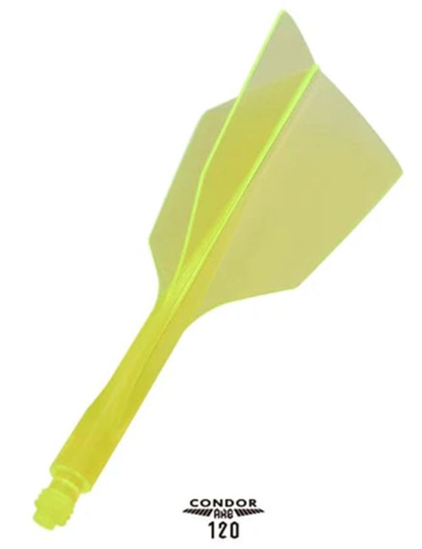 Condor Dart Flights Shafts AXE 120 Gelb Transparent Narrow Flights