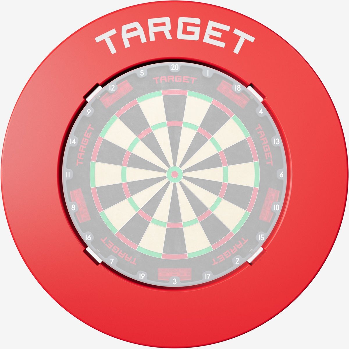 Target Notched Surround Catchring Schwarz/Rot/Grau Auffangring
