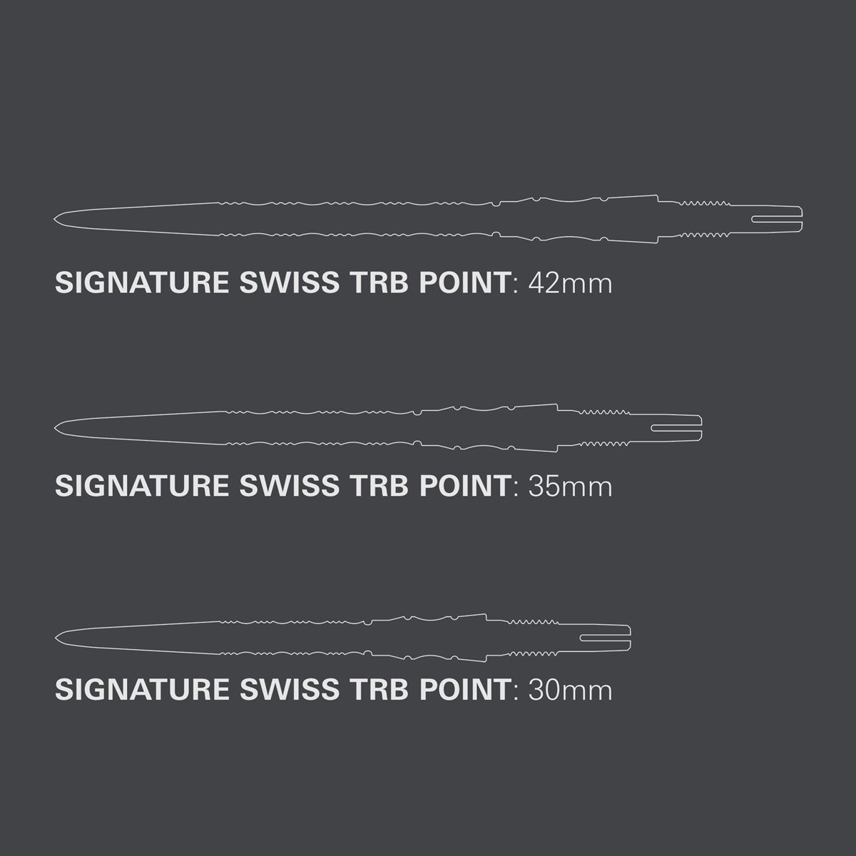 Target Swiss Point Signature TRB 30/35/42 mm Gold/Schwarz/Silber Wechselspitzen
