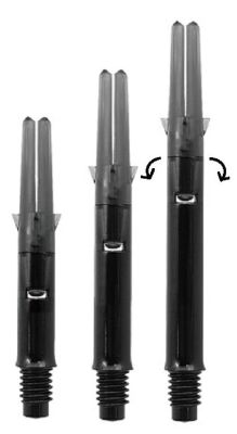 L-Style Dart Schafts Silent Straight Spinners Spin-Effekt Shafts
