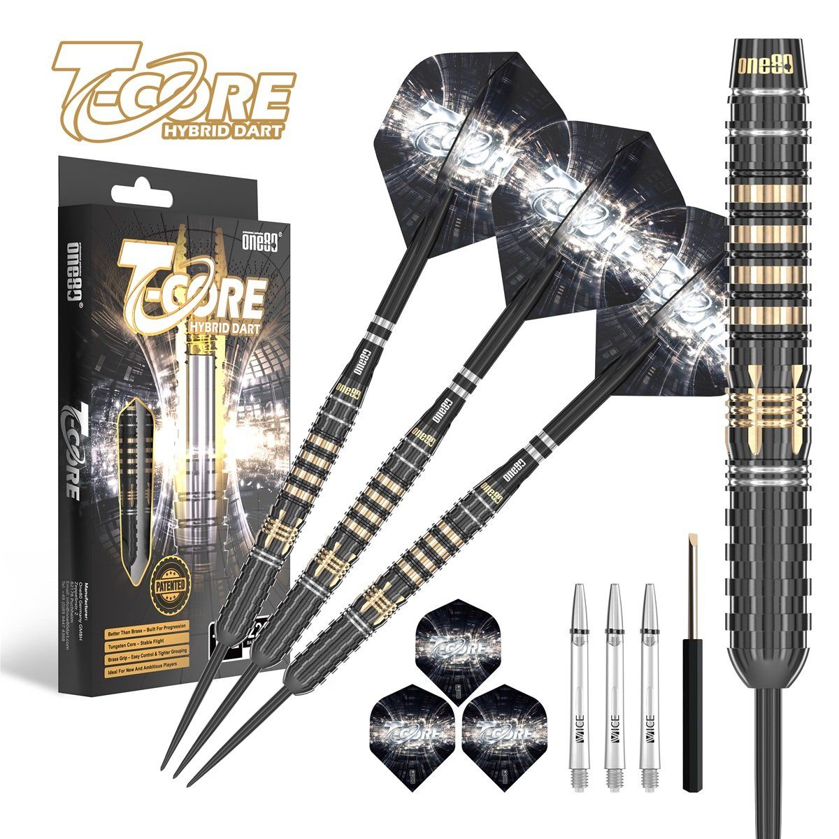 ONE80 T-Core TC2 Steeldarts 22 Gramm Steeldarts
